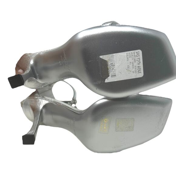 Jimmy Choo Verity 100 Embellished Leather Silver 41 - Picture 6 of 9